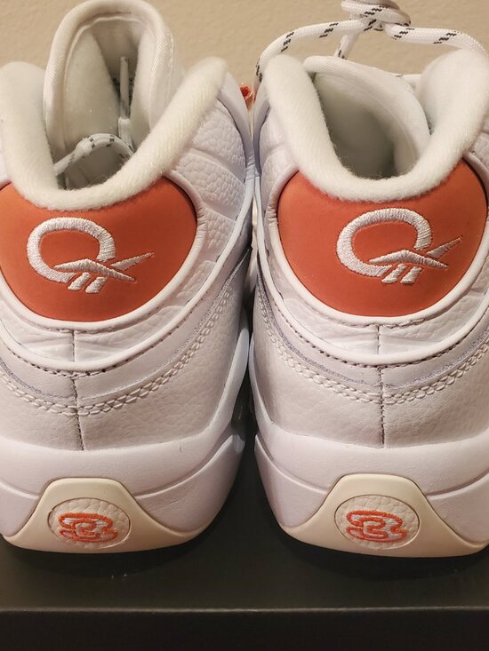 DS NIB Reebok Question Mid Orange Toe 2023 HR1049 mens sz 8 main image 4